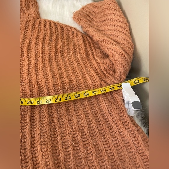 Free People Fluffy Fox Chunky Knit mock neck Sweater - Picture 5 of 12